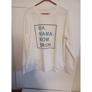 JINTING Cute Mom Sweatshirt XL Women Crew Neck Long Sleeve Letter Printed
